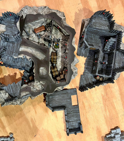 Small Pirate Cove - Tabletop Terrain - 28 MM Tabletop 3D Printed Terrain by MiniatureLand, Perfect for Wargaming and RPGs