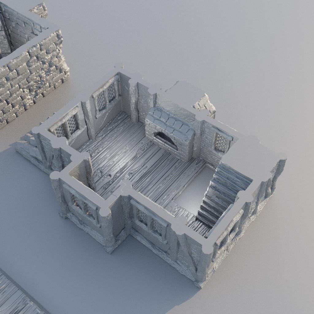 Shady Guild House - Tabletop Terrain - 28 MM, Tabletop 3D Printed Terrain by MiniatureLand, Perfect for Wargaming and RPGs