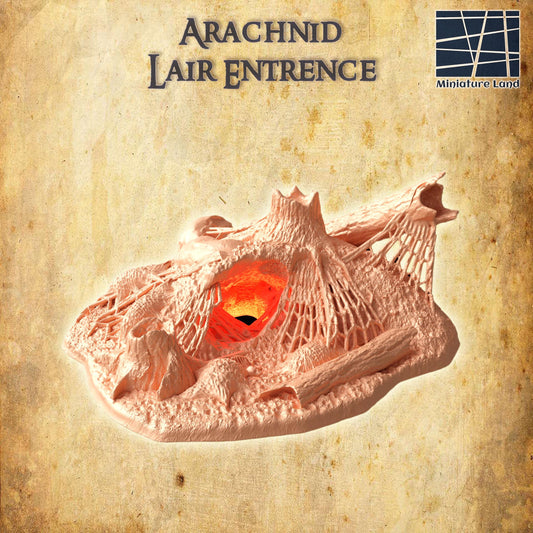 Arachnid Lair Entrence - Tabletop Terrain - 28 MM, Tabletop 3D Printed Terrain by MiniatureLand, Perfect for Wargaming and RPGs