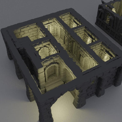 Small Village Prison - Tabletop Terrain - 28 MM, Tabletop 3D Printed Terrain by MiniatureLand, Perfect for Wargaming and RPGs