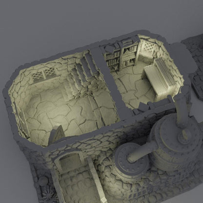 Alchemist House - Tabletop Terrain - 28 MM, Tabletop 3D Printed Terrain by MiniatureLand, Perfect for Wargaming and RPGs