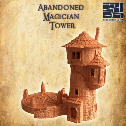 Abandoned Magician Tower - Tabletop Terrain - 28 MM, Tabletop 3D Printed Terrain by MiniatureLand, Perfect for Wargaming and RPGs