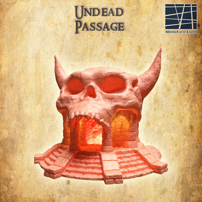 Undead Passage - Tabletop Terrain - 28 MM, Tabletop 3D Printed Terrain by MiniatureLand, Perfect for Wargaming and RPGs