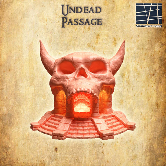 Undead Passage - Tabletop Terrain - 28 MM, Tabletop 3D Printed Terrain by MiniatureLand, Perfect for Wargaming and RPGs