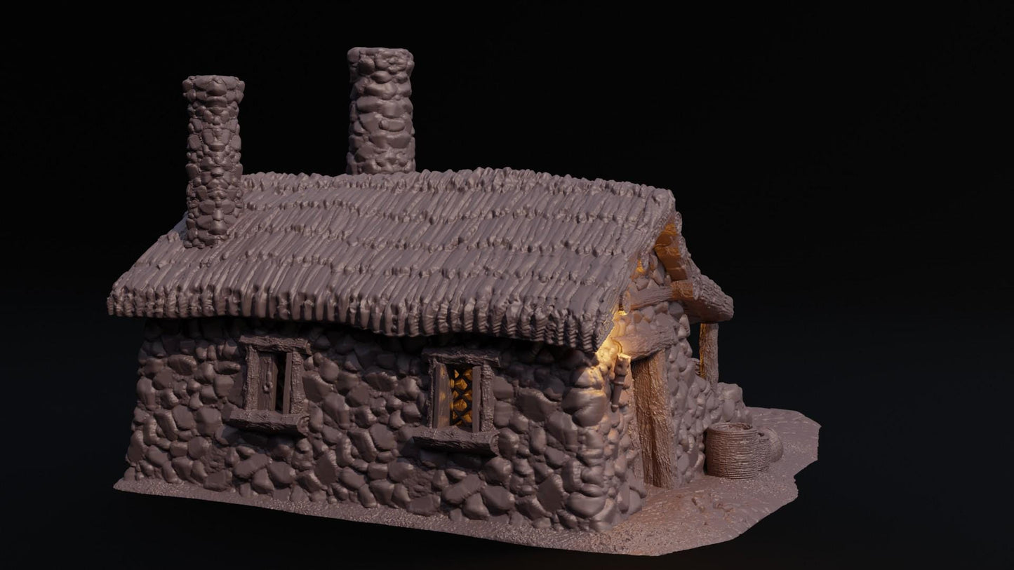 Smelter House - Tabletop Terrain - 28 MM, Tabletop 3D Printed Terrain by MiniatureLand, Perfect for Wargaming and RPGs