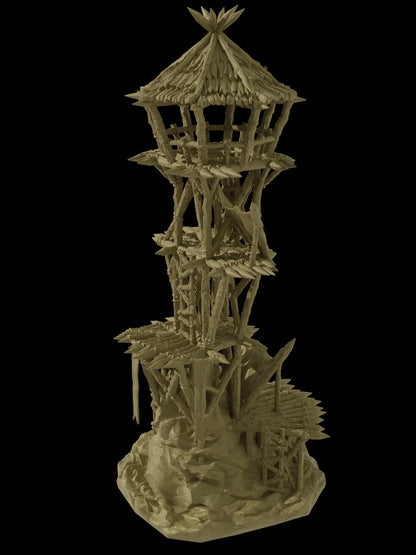 Goblin Watchtower - Tabletop Terrain - 28 MM, Tabletop 3D Printed Terrain by MiniatureLand, Perfect for Wargaming and RPGs