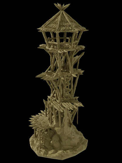 Goblin Watchtower - Tabletop Terrain - 28 MM, Tabletop 3D Printed Terrain by MiniatureLand, Perfect for Wargaming and RPGs