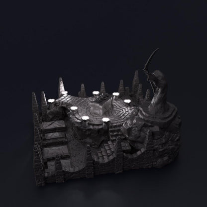 Undead Shrine - Tabletop Terrain - 28 MM, Tabletop 3D Printed Terrain by MiniatureLand, Perfect for Wargaming and RPGs
