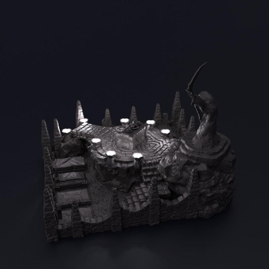 Undead Shrine - Tabletop Terrain - 28 MM, Tabletop 3D Printed Terrain by MiniatureLand, Perfect for Wargaming and RPGs