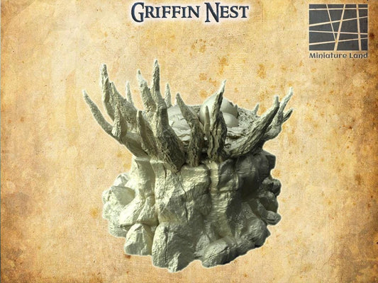 Griffin Nest - Tabletop Terrain - 28 MM, Tabletop 3D Printed Terrain by MiniatureLand, Perfect for Wargaming and RPGs
