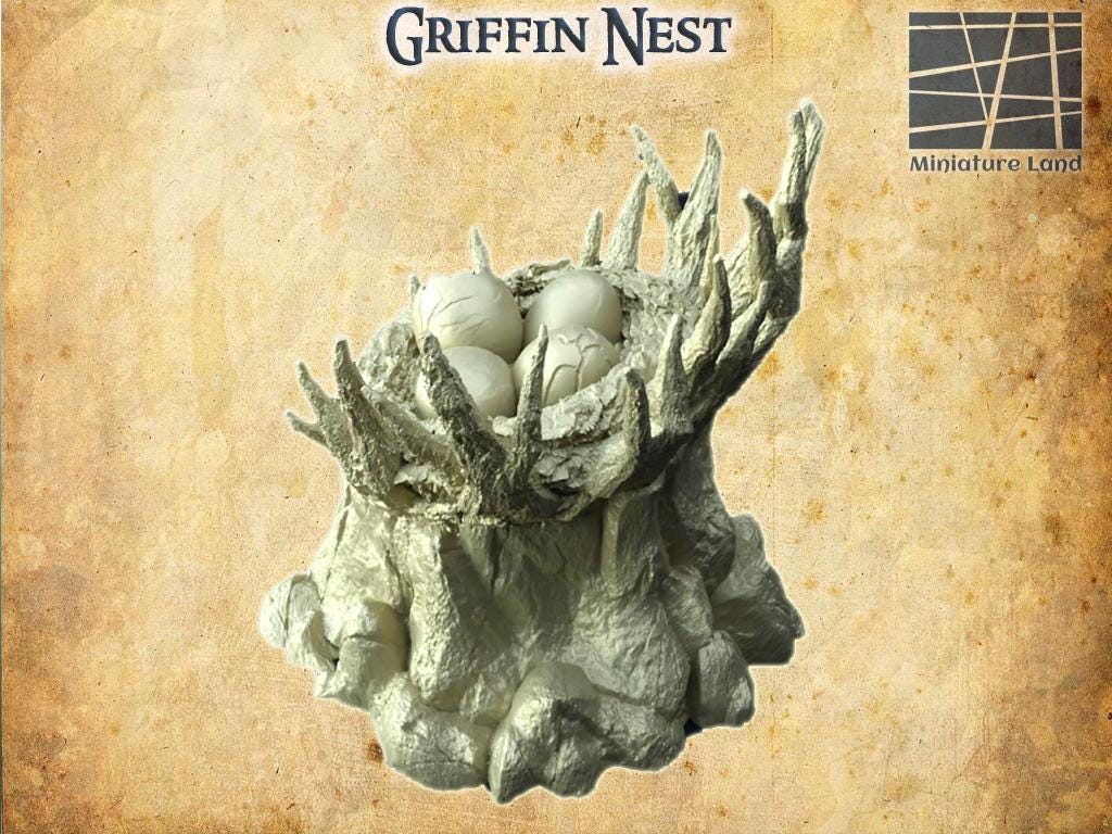 Griffin Nest - Tabletop Terrain - 28 MM, Tabletop 3D Printed Terrain by MiniatureLand, Perfect for Wargaming and RPGs