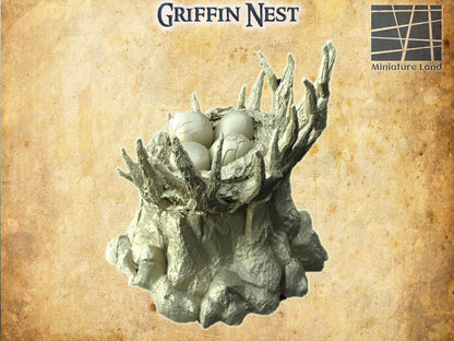 Griffin Nest - Tabletop Terrain - 28 MM, Tabletop 3D Printed Terrain by MiniatureLand, Perfect for Wargaming and RPGs