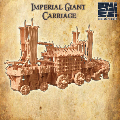 Giant Prison Cart - Tabletop Terrain - 28 MM, Tabletop 3D Printed Terrain by MiniatureLand, Perfect for Wargaming and RPGs