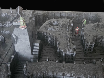 Trench Battle Zone - Tabletop Terrain - Tabletop 3D Printed Terrain by MiniatureLand, Perfect for Wargaming and RPGs