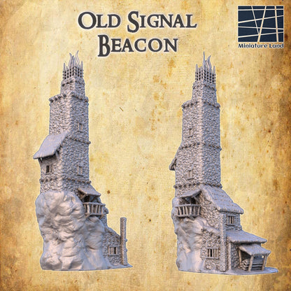 Old Signal Beacon - Tabletop Terrain - 28 MM, Tabletop 3D Printed Terrain by MiniatureLand, Perfect for Wargaming and RPGs