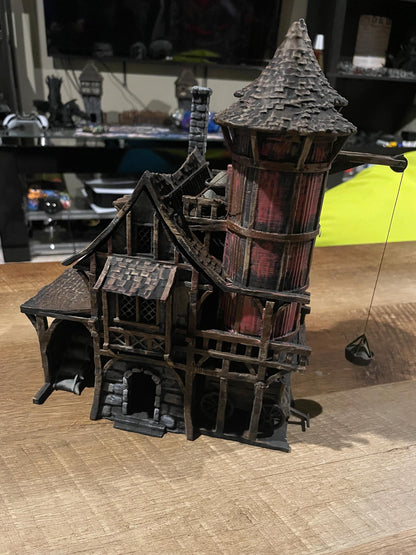 Medieval Grain Silo - Tabletop Terrain - 28 MM, Tabletop 3D Printed Terrain by MiniatureLand, Perfect for Wargaming and RPGs