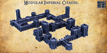 Modular Imperial Citadel - Tabletop Terrain - 28 MM, Tabletop 3D Printed Terrain by MiniatureLand, Perfect for Wargaming and RPGs
