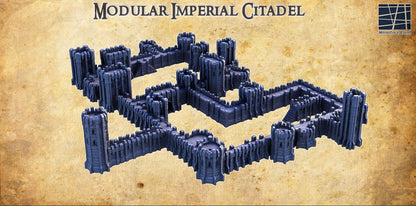 Modular Imperial Citadel - Tabletop Terrain - 28 MM, Tabletop 3D Printed Terrain by MiniatureLand, Perfect for Wargaming and RPGs