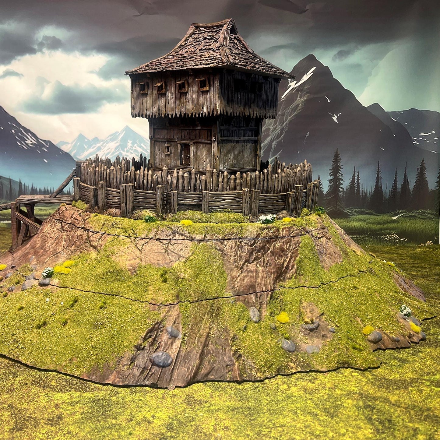 Fantasy Motte and Bailey Castle by GameScape3D - 3D Printed Tabletop Terrain, Perfect for Wargames, Board Games, Role Playing Games