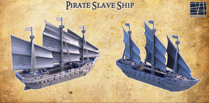 Pirate Slave Ship - Tabletop Terrain - 28 MM, Tabletop 3D Printed Terrain by MiniatureLand, Perfect for Wargaming and RPGs