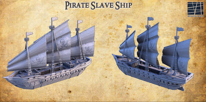 Pirate Slave Ship - Tabletop Terrain - 28 MM, Tabletop 3D Printed Terrain by MiniatureLand, Perfect for Wargaming and RPGs
