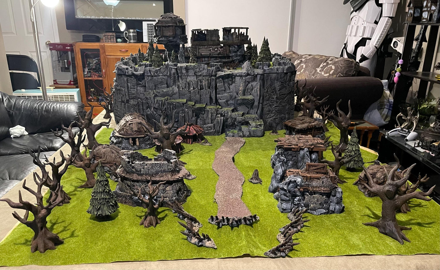 Massive Cliffs : Core Set by GameScape3D - 3D Printed Tabletop Terrain, Perfect for Wargames, Board Games, Role Playing Games