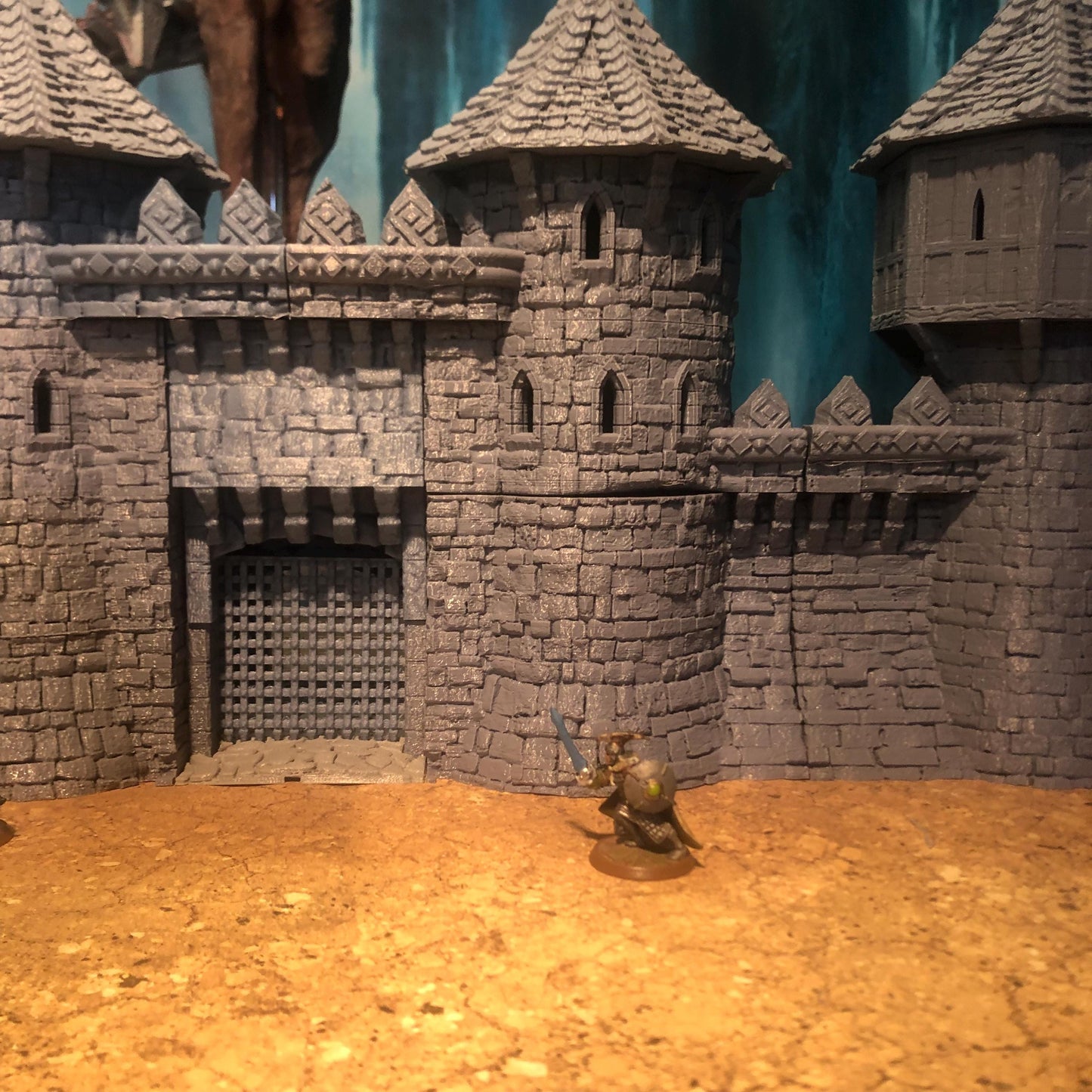 ARX RENOVATUR: 28mm Citadel Gate, Walls, & Corner Towers by GameScape3D - 3D Printed Tabletop Terrain, Perfect for Wargames