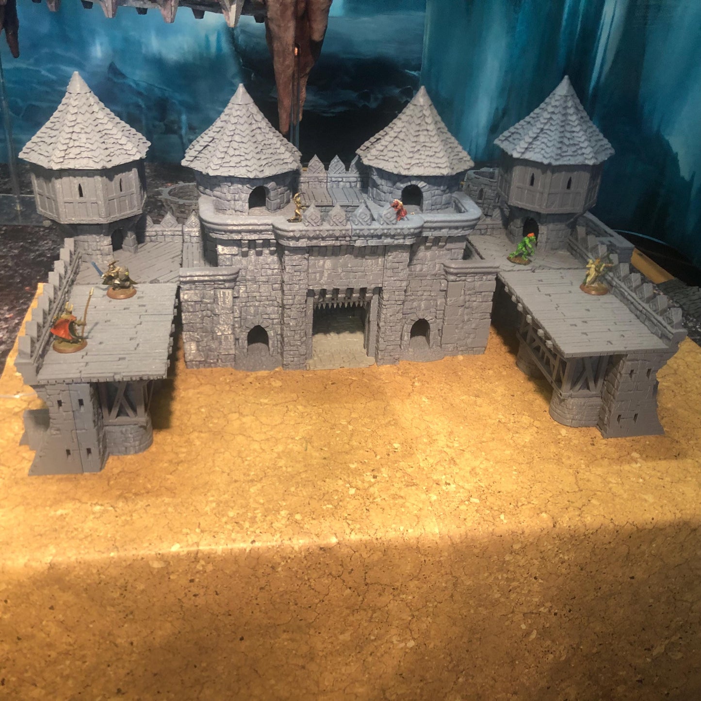 ARX RENOVATUR: 28mm Citadel Gate, Walls, & Corner Towers by GameScape3D - 3D Printed Tabletop Terrain, Perfect for Wargames