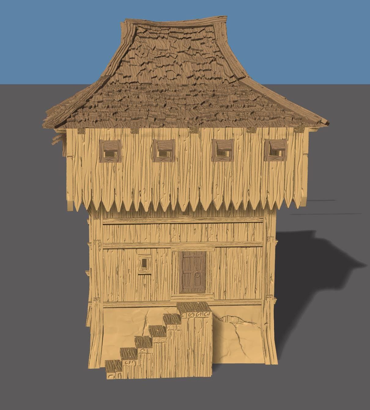 Dark Age Wooden Tower Keep by GameScape3D - 3D Printed Tabletop Terrain, Perfect for Wargames, Board Games, Role Playing Games