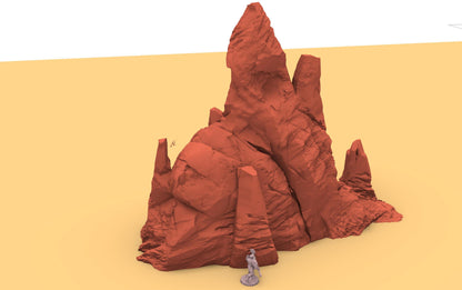 3 Hellscape Mountains by GameScape3D - 3D Printed Tabletop Terrain, Perfect for Wargames, Board Games, Role Playing Games