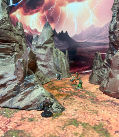 3 Hellscape Mountains by GameScape3D - 3D Printed Tabletop Terrain, Perfect for Wargames, Board Games, Role Playing Games