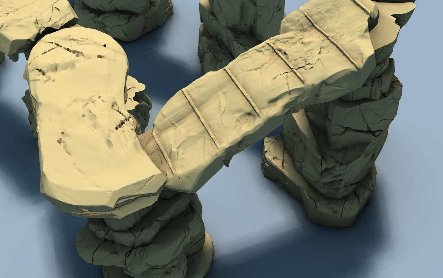 Troglodyte Bridge System - 3D Printed Tabletop Terrain, Perfect for Wargames, Board Games, Role Playing Games