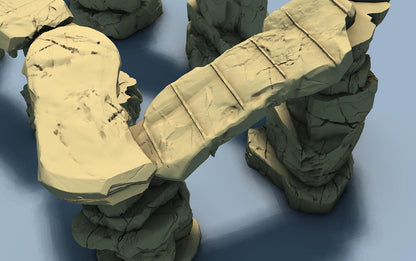 Troglodyte Bridge System - 3D Printed Tabletop Terrain, Perfect for Wargames, Board Games, Role Playing Games