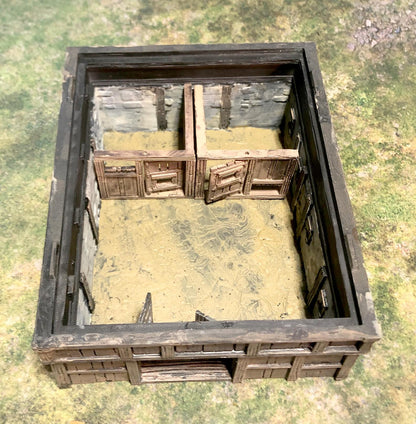 Walled Village: Manor Houses, Guard Tower, and Barn by GameScape3D - 3D Printed Tabletop Terrain, Perfect for Wargames, Board Games, RPGs