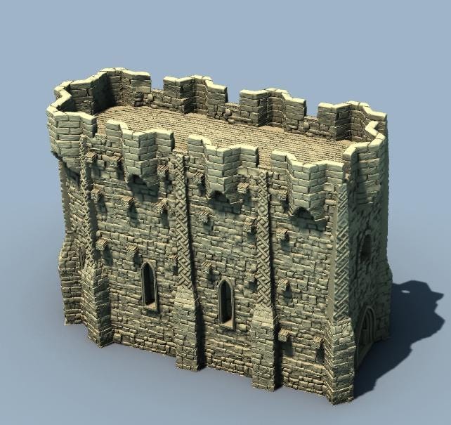 Fortified Church by GameScape3D - 3D Printed Tabletop Terrain, Perfect for Wargames