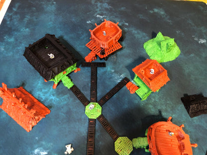 Halfling Swamp Village by GameScape3D - 3D Printed Tabletop Terrain, Perfect for Wargames, Board Games, RPGs