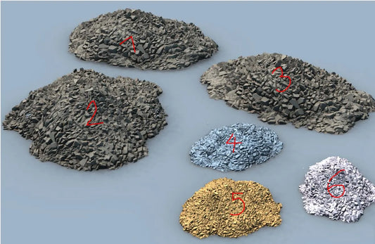 Mine Ore Rubble by GameScape3D - 3D Printed Tabletop Terrain, Perfect for Wargames, Board Games, RPGs
