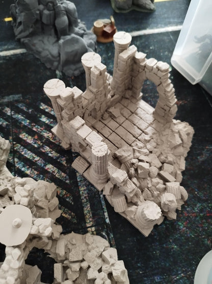 The Lost City: Medium and Small Ruins - 3D Printed Tabletop Terrain, Perfect for Wargames, Board Games, Role Playing Games
