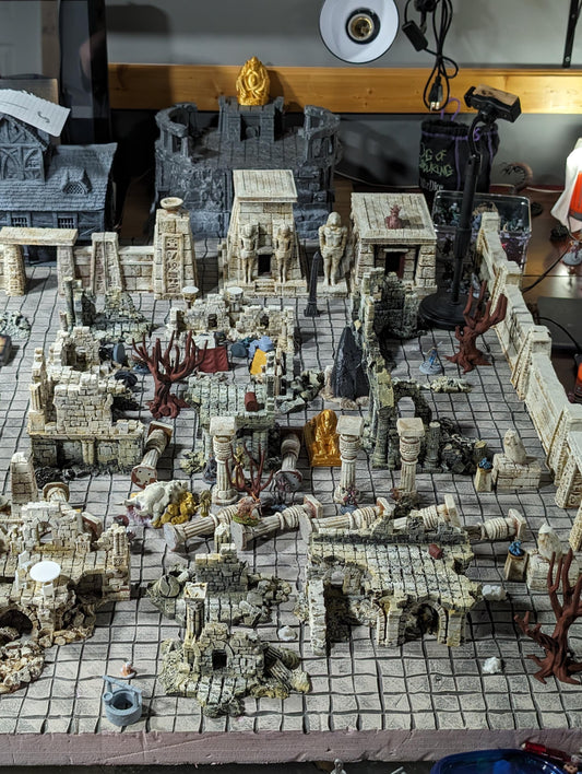 The Lost City: Medium and Small Ruins - 3D Printed Tabletop Terrain, Perfect for Wargames, Board Games, Role Playing Games