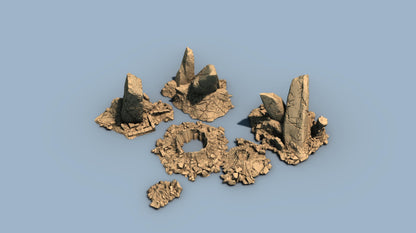 The Lost City: Cataclsym Markers and Scatter terrain - 3D Printed Tabletop Terrain, Perfect for Wargames, Board Games, Role Playing Games