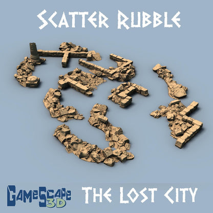 The Lost City: Cataclsym Markers and Scatter terrain - 3D Printed Tabletop Terrain, Perfect for Wargames, Board Games, Role Playing Games