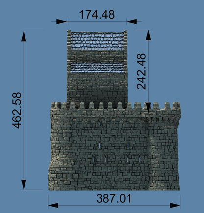 ARX RENOVATUR: Modular Keep by GameScape3D - 3D Printed Tabletop Terrain, Perfect for Wargames