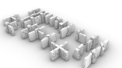 Underdark Cave Road Expansion: Abandoned Dwarven Settlement- 3D Printed Tabletop Terrain, Perfect for Wargames, Board Games, RPGs