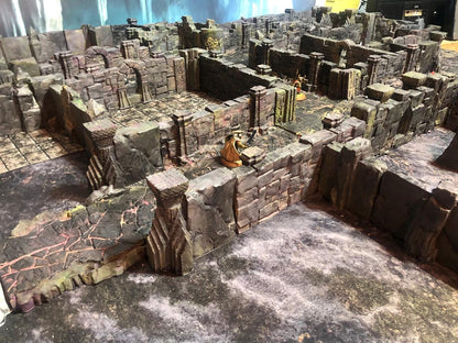 Underdark Cave Road Expansion: Abandoned Dwarven Settlement- 3D Printed Tabletop Terrain, Perfect for Wargames, Board Games, RPGs