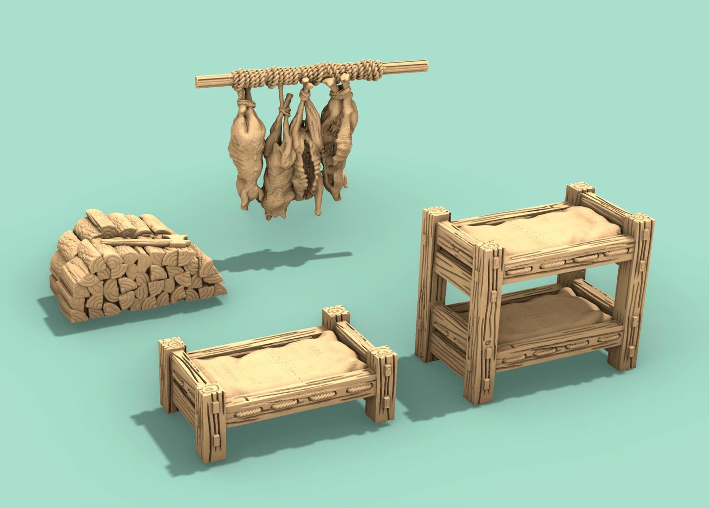 Common Interior Scatter set 1 by GameScape3D - 3D Printed Tabletop Terrain, Perfect for Wargames, Board Games, RPGs