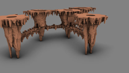 Fortified Stalactite & Bridge Compound by GameScape3D - 3D Printed Tabletop Terrain, Perfect for Wargames, Board Games, Role Playing Games