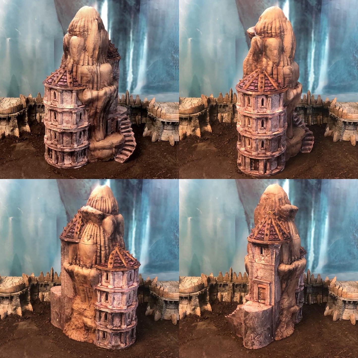 Drow Houses, Drow Town set by GameScape3D - 3D Printed Tabletop Terrain, Perfect for Wargames, Board Games, Role Playing Games