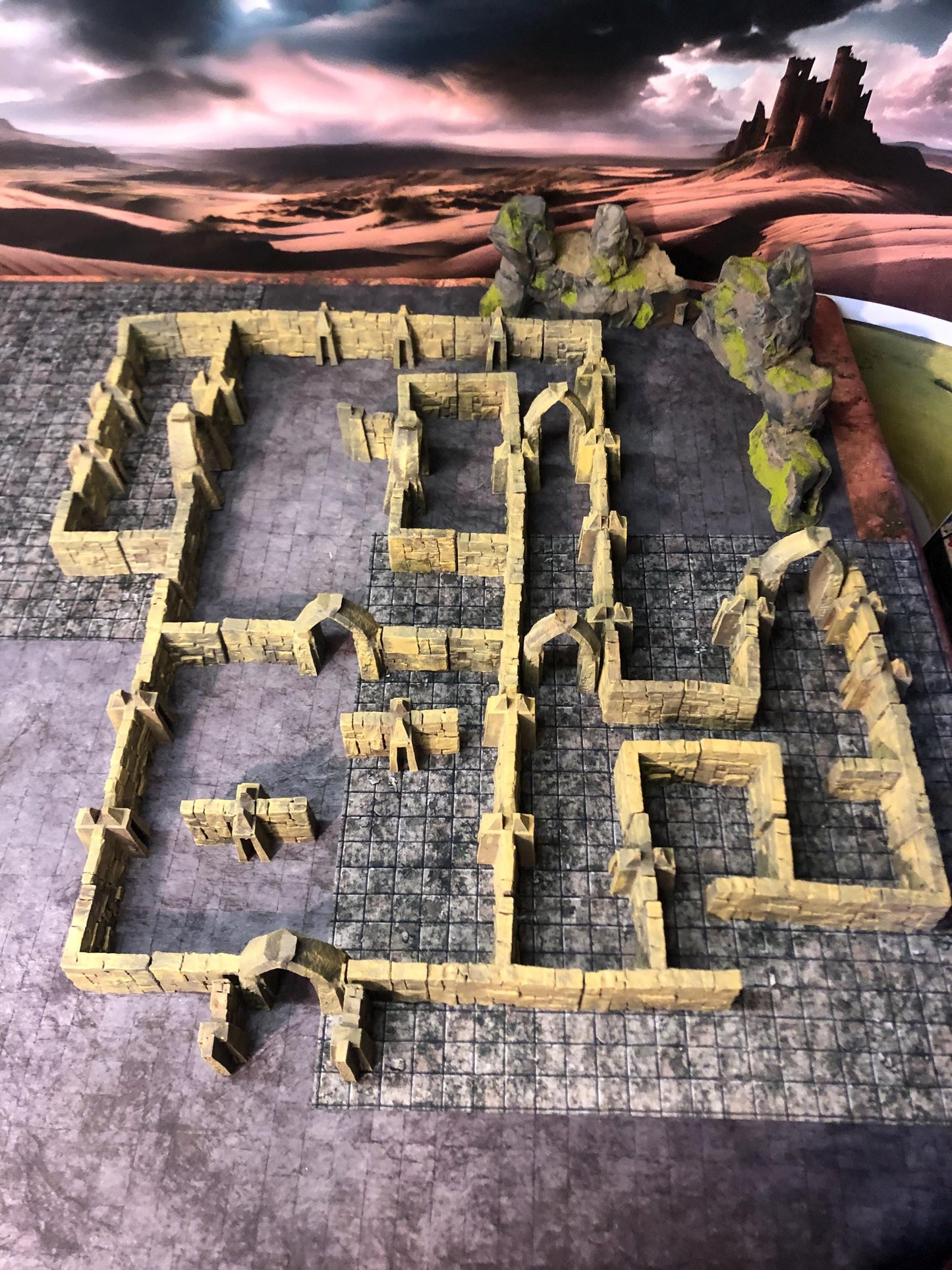 Catacomb Magnet Wall Set - 3D Printed Tabletop Terrain, Perfect for Wargames, Board Games, Role Playing Games