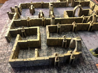 Catacomb Magnet Wall Set - 3D Printed Tabletop Terrain, Perfect for Wargames, Board Games, Role Playing Games