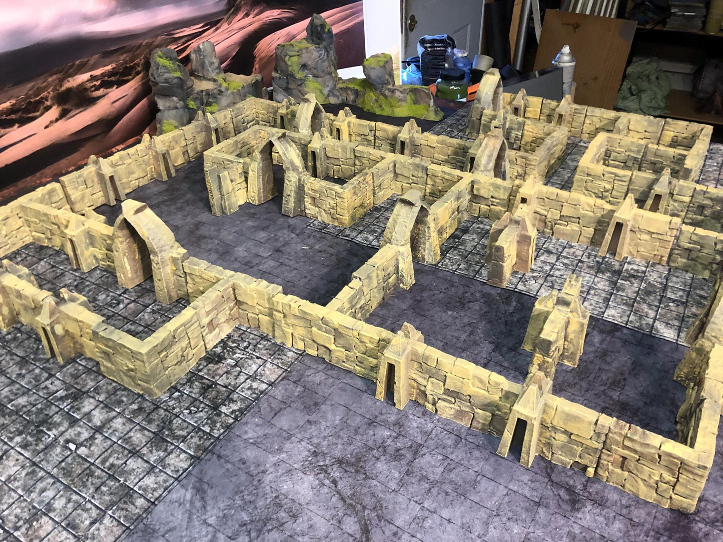 Catacomb Magnet Wall Set - 3D Printed Tabletop Terrain, Perfect for Wargames, Board Games, Role Playing Games